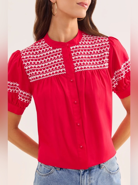 Avara Tops - NWT Avara Red Trudy Top